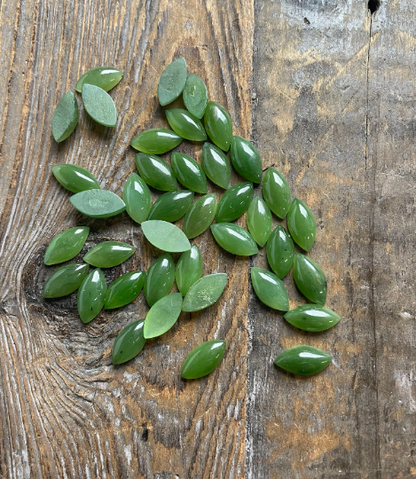 Nephrite Jade Navette Cabochon, Available in 3 sizes - Sold Individually