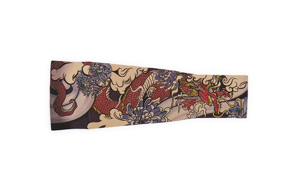 Dragon Lair Beige Gradient Compression Arm Sleeve