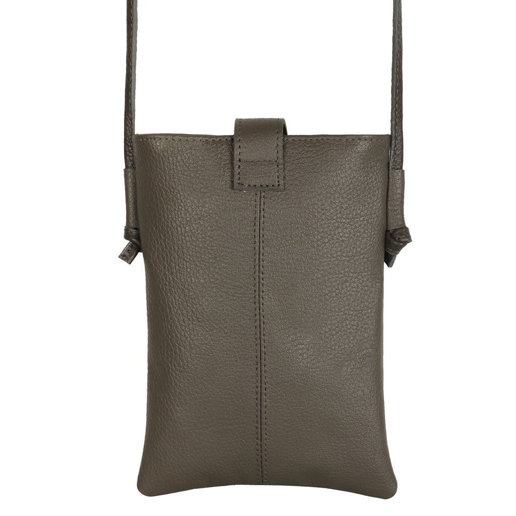 Jennie Small Ash Grey Crossbody Bag with Tassel Accent