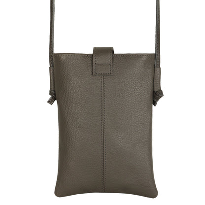 Jennie Small Ash Grey Crossbody Bag with Tassel Accent