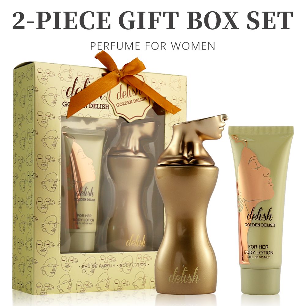 Women's Eau de Parfum & Body Lotion Gift Set — Floral Fruity Gourmand Fragrance 2-Piece
