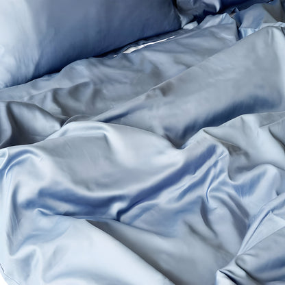 400TC Cotton Sateen Solid Duvet Cover Set