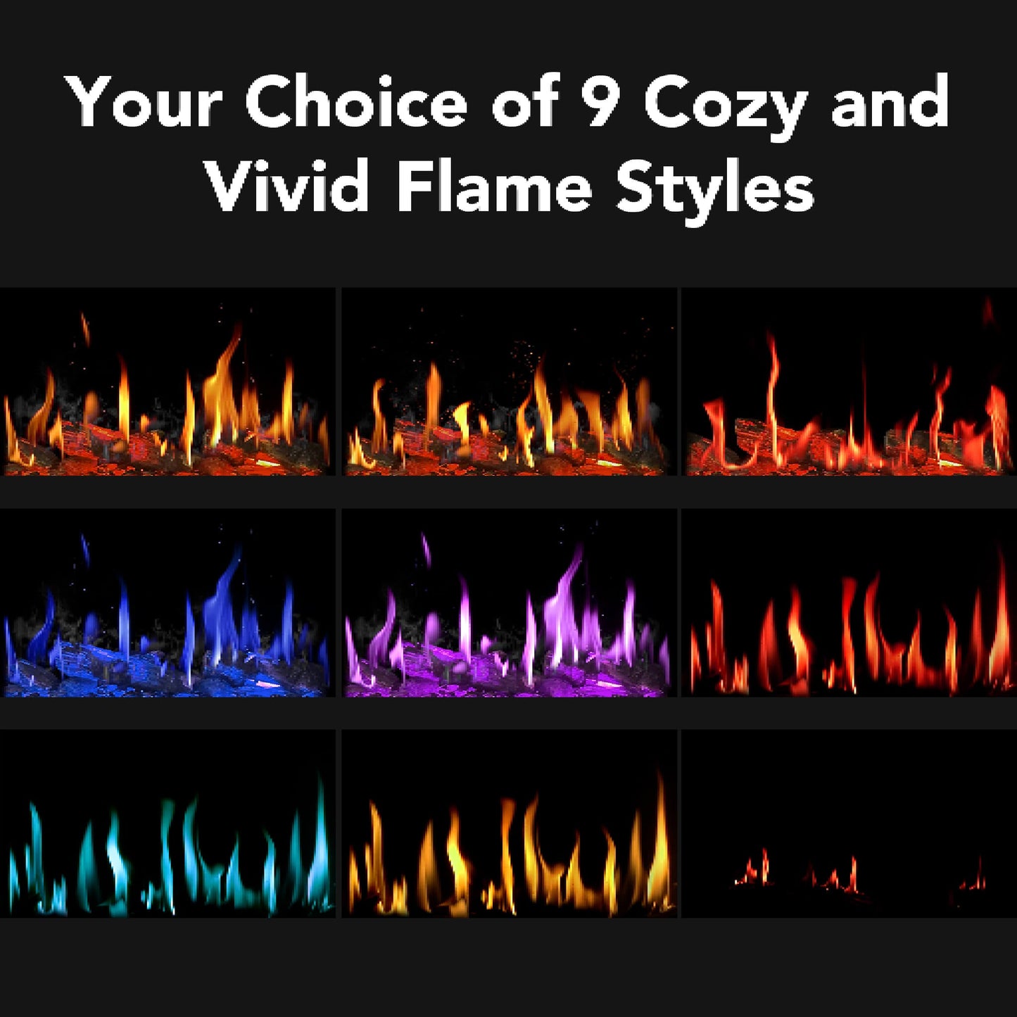 Dynasty Tempo 52-Inch Smart Virtual Linear Electric Fireplace With Dynasty App [DY-FVX52] (SAK76421)