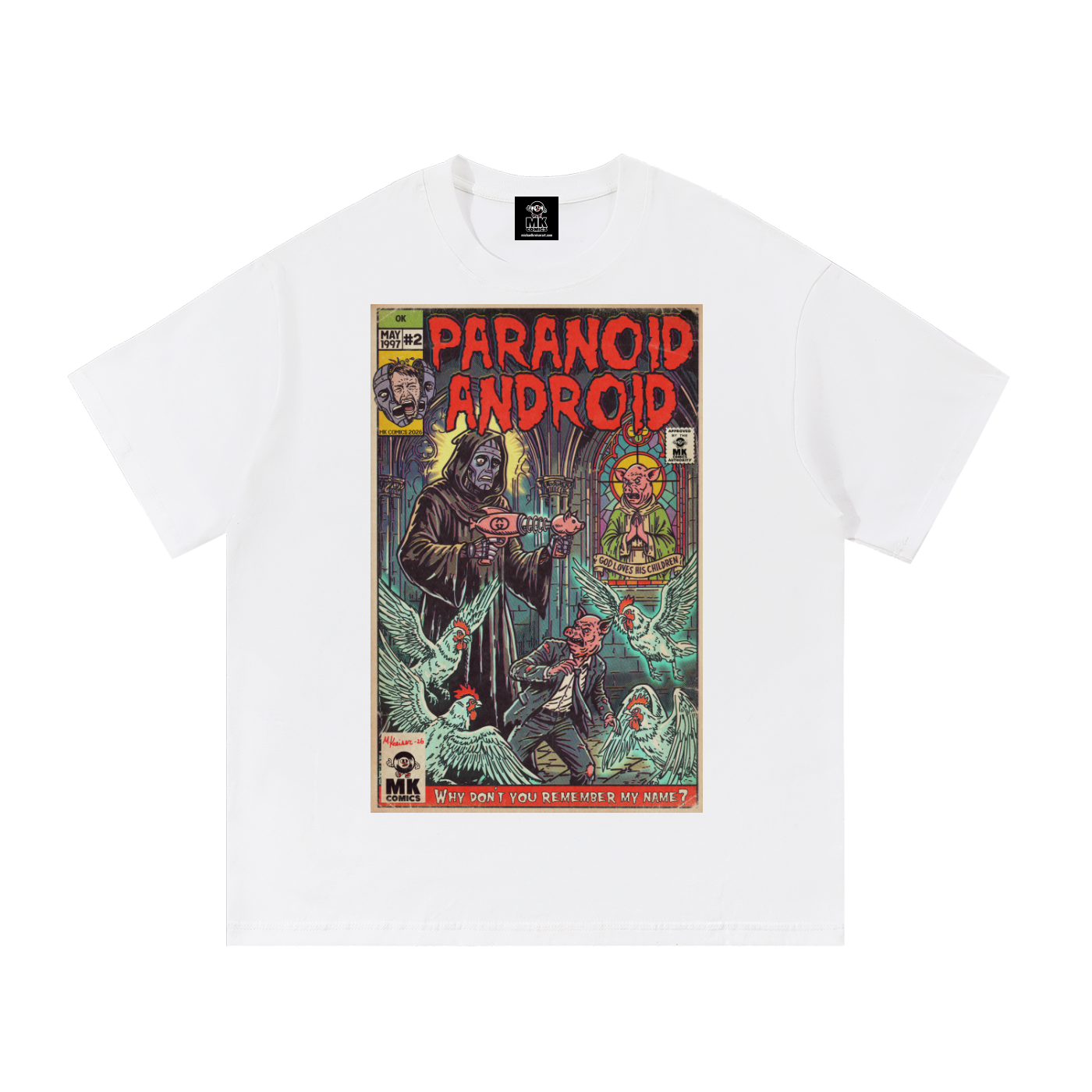 Paranoid Android - SIZE UP 1 SIZE - Essential Cotton T-Shirt