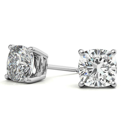 2.00 CTW Lab Created Moissanite Round Stud Earrings in Sterling Silver - 6mm Stones