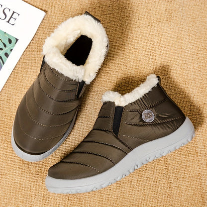 Chic Women's Winter Waterproof Comfort Plush Lined Warmth Ankle Boots