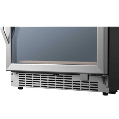 Edgestar 24-Inch 142 Bottle Built-In Dual Zone Double Door Wine Cooler With Door Lock [CWR1553DD] (SAK30742)
