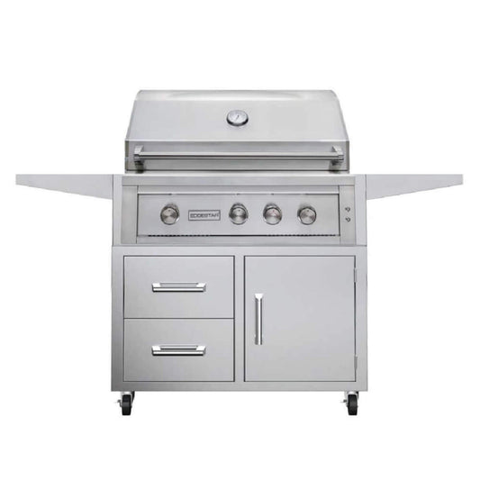 Edgestar 89K BTU 36-Inch Freestanding LED Lighting Grill And Cart With Rotisserie (SAK85914)