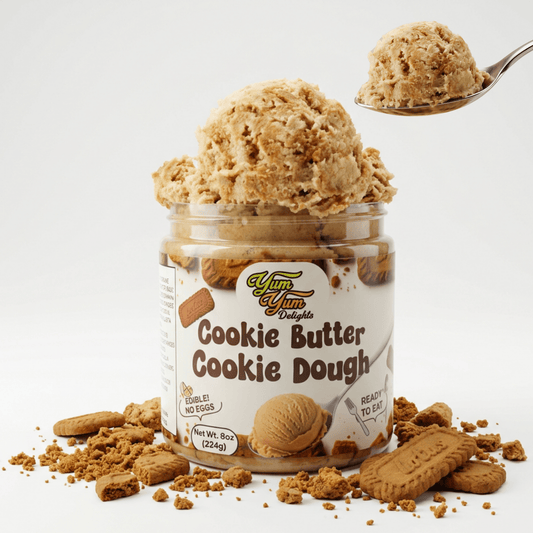 Edible Cookie Butter Cookie Dough - Egg-Free - With Biscoff Crumbles