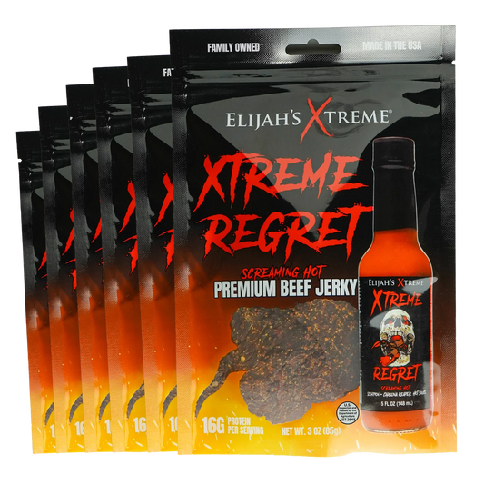 Xtreme Regret Spicy Beef Jerky - 6 bags (1lb)