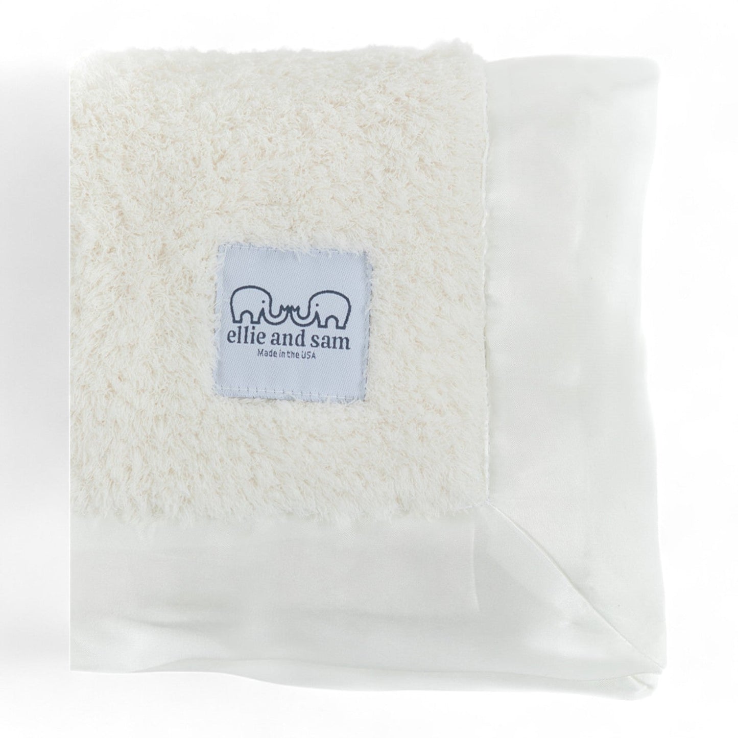 Chenille Lovey with Satin Trim - Classic | Ivory