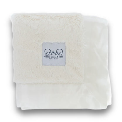 Luxury Baby Lovey with Satin Trim – Luxe | Ivory
