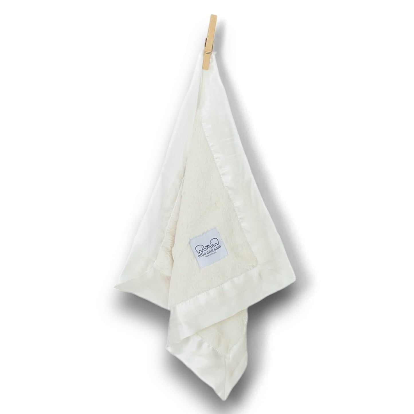 Luxury Baby Lovey with Satin Trim – Luxe | Ivory
