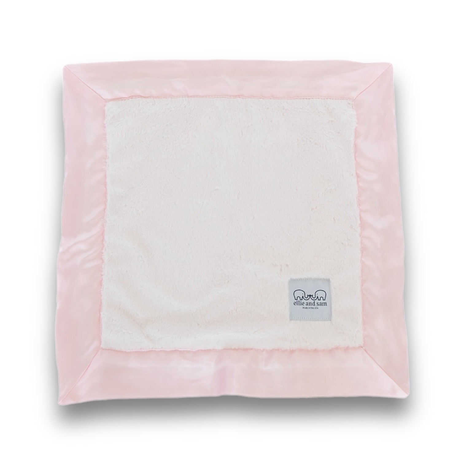 Luxury Baby Lovey Security Blanket with Satin Trim - Pink