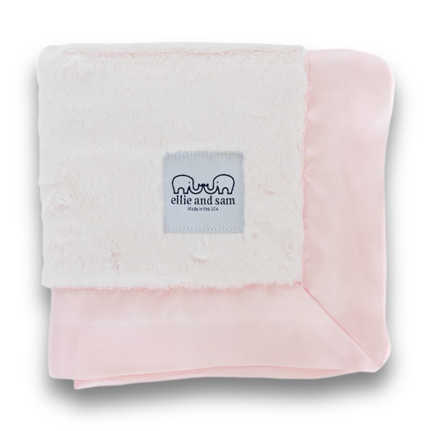 Luxury Baby Lovey Security Blanket with Satin Trim - Pink