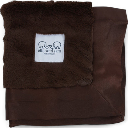 Luxury Baby Lovey with Satin Trim – Luxe | Chocolate