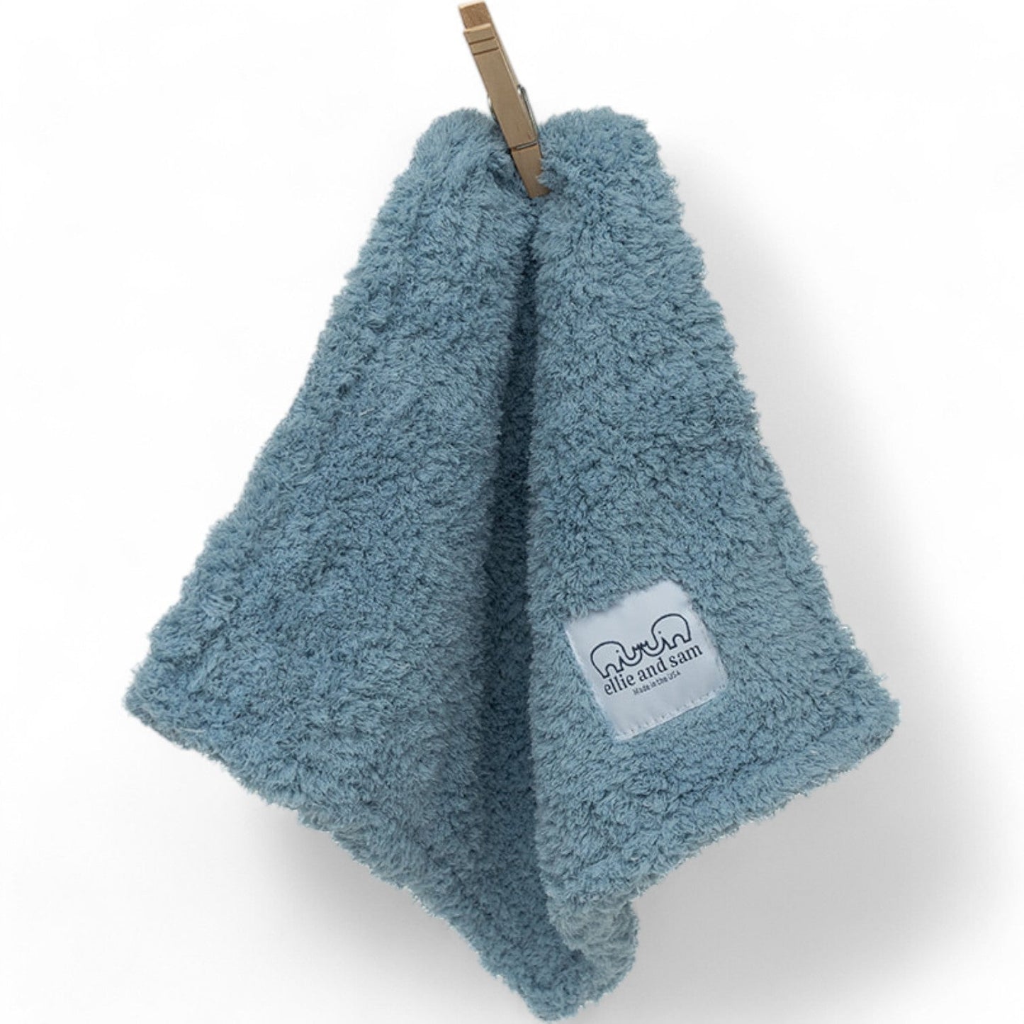Chenille Baby Lovey Security Blanket – Classic | Powder Blue