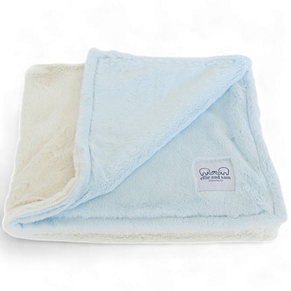 Luxury Duo Baby Blanket - Luxe | Blue-Ivory