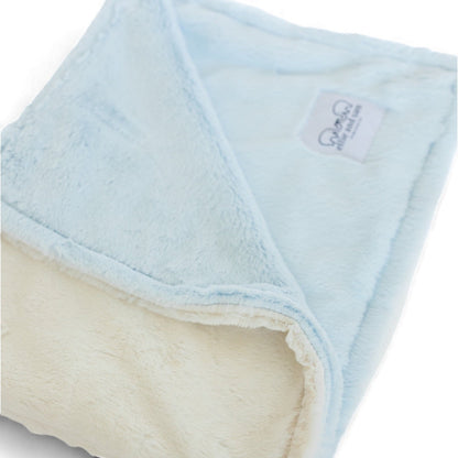Luxury Duo Baby Blanket - Luxe | Blue-Ivory