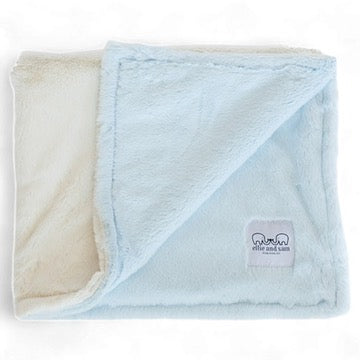Luxury Duo Baby Blanket - Luxe | Blue-Ivory