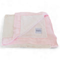 Luxury Duo Baby Blanket with Satin Trim - Pink/Ivory