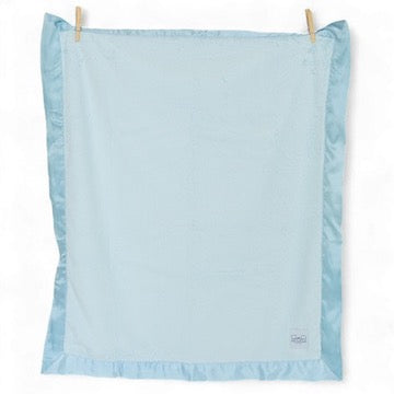 Luxury Baby Blanket with Satin Trim – Luxe | Blue