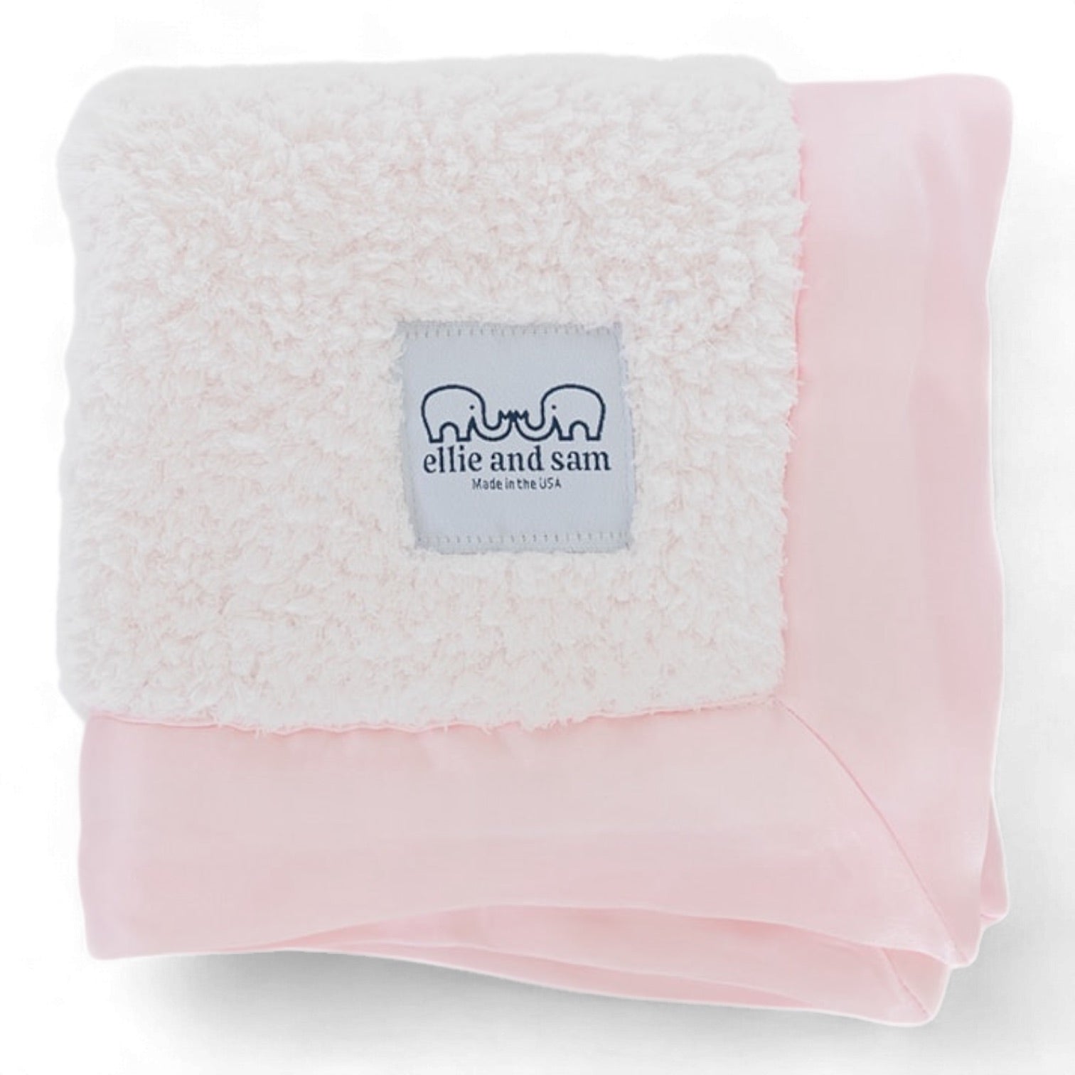 Classic Chenille Lovey Security Blanket with Satin Trim – Pink