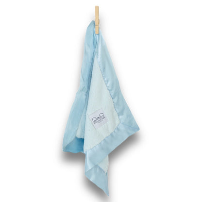 Luxury Baby Lovey with Satin Trim – Luxe | Blue