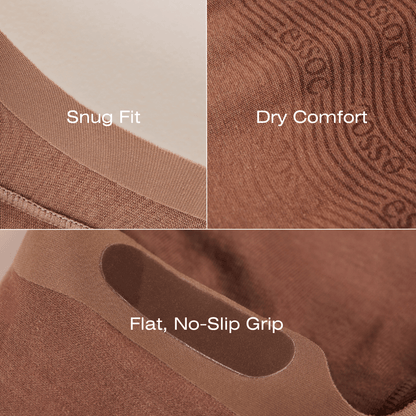 Unisex Cotton No Show Socks 5-Pack | Toffee Tan