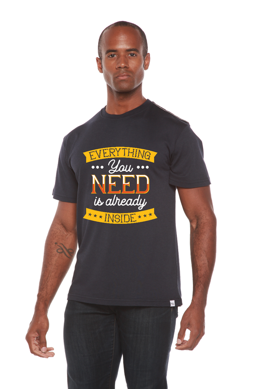 Everything you need Men's Bamboo Viscose/Organic Cotton Short Sleeve Graphic T-Shirt