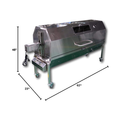 Extra-Large Stainless Steel Propane And Charcoal BBQ Rotisserie (SAK14873)