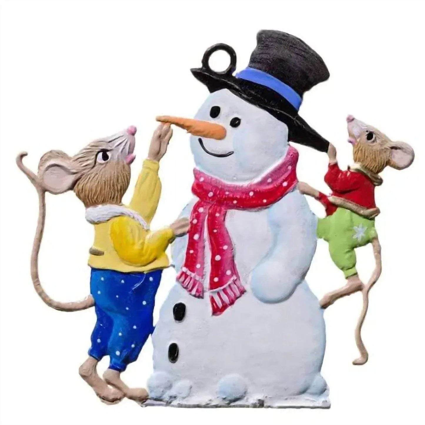 Mice With Snowman Ornament
