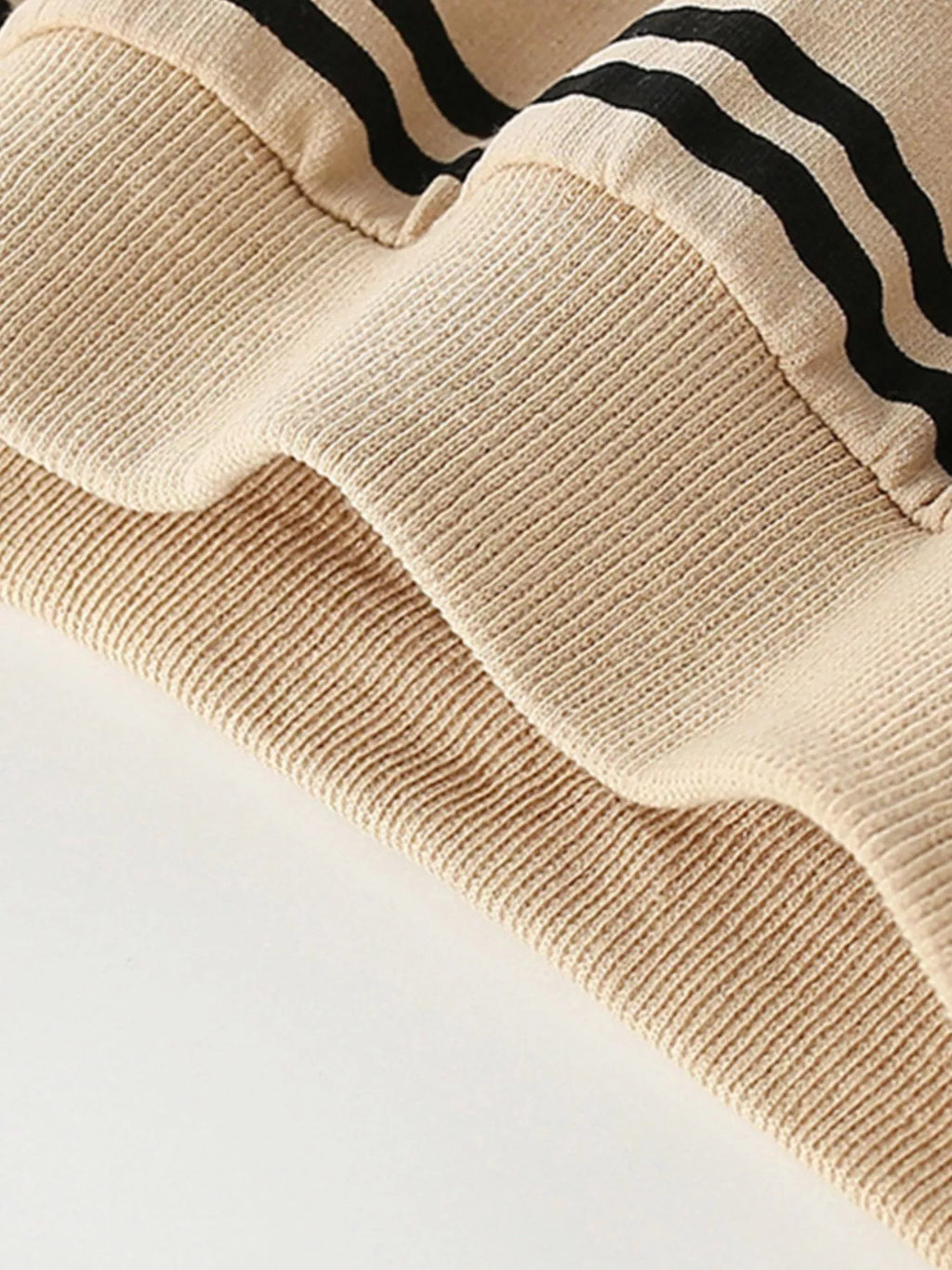 Toddler Boys Striped Bear Crew Neck Sweatshirt