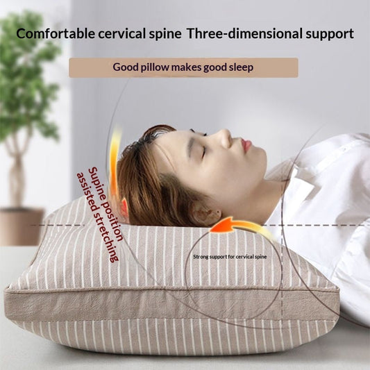 Buckwheat Cervical Pillow – All-Cotton Washable Neck Support for Deep Sleep