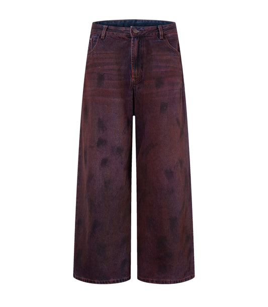 WIDEBOY BURGANDY DENIM