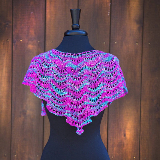Fan Shell Shawlette Knit and Crochet Pattern