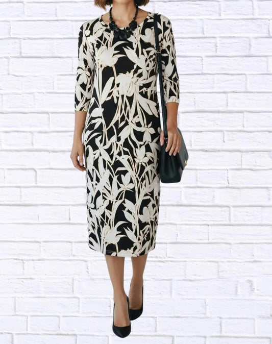 Floral Knit Midi Dress