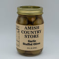 Old-Fashioned Garlic Stuffed Olives (16oz) | Amish Country Store