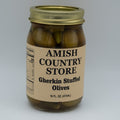 Old-Fashioned Gherkin Stuffed Olives (16oz) | Amish Country Store