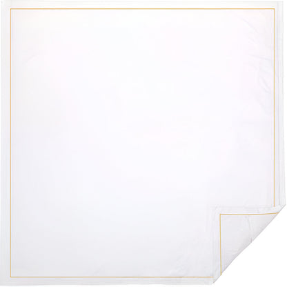 400TC Cotton Single Edge Embroidery Sateen Solid Duvet Cover Set