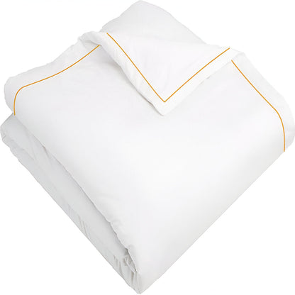 400TC Cotton Single Edge Embroidery Sateen Solid Duvet Cover Set