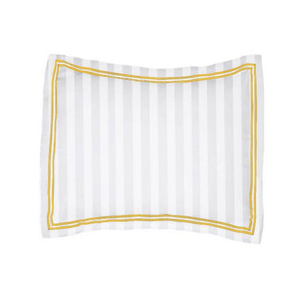 400TC Cotton Double Edge Embroidery Sateen Stripe Duvet Cover Set
