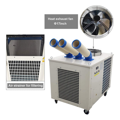 Heavy-Duty 220V Portable 29K BTU Outdoor Industrial Spot Cooler Air Conditioner [No Plug] (SAK18736)