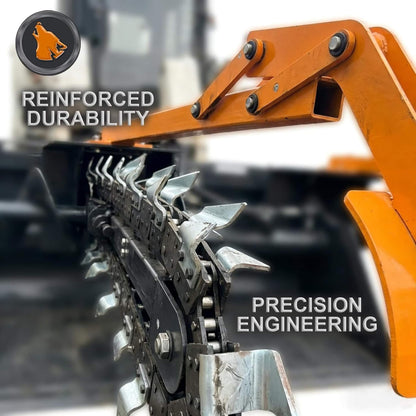 Heavy-Duty 48-Inch Skid Steer Attachment Trencher With Auger (SAK16842)
