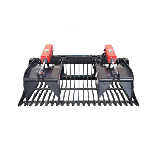 Heavy-Duty 72-Inch Rock Grapple Bucket Skid Steer Attachment With Quick Attach (SAK85019)