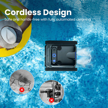 Heavy-Duty Cordless Wall Climbing Robotic Pool Vacuum Cleaner (SAK80239)