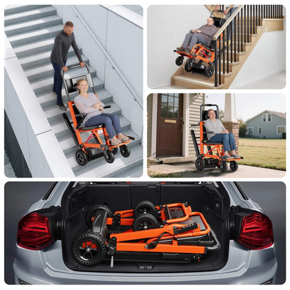 Motivo Heavy-Duty 440LBS Motorized Stair Climbing Wheelchair [FDA-Approved] (SAK47103)