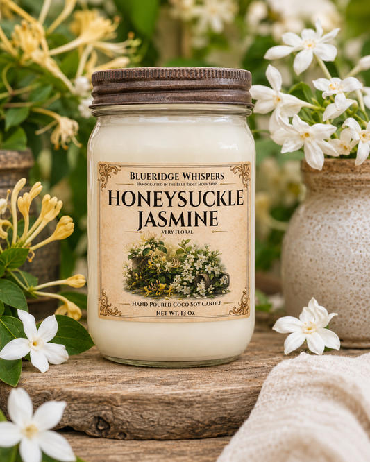 Honeysuckle & Jasmine | Hand-Poured Garden Morning Candle