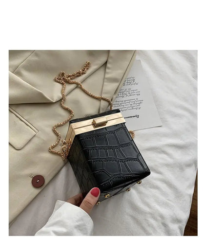 Small Retro Stone Pattern Square Bag for Women