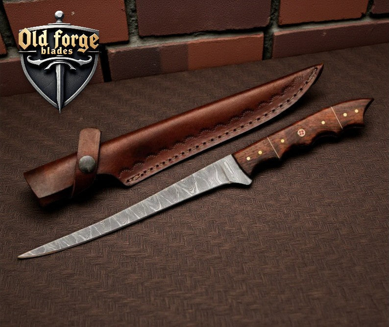 Elite Damascus Fish Fillet Knife – Precision Handmade